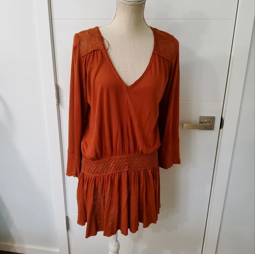 Free People Moonlight Romantic Drop Waist Tunic Size S